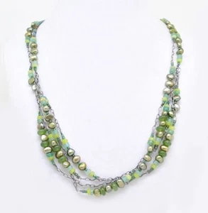 Silpada Green Pearl Jade Sterling Silver Necklace N1683  - Picture 1 of 12