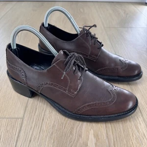 Sundance Lavorazione Artigiana Sz 38 Oxford Wingtip Oxblood Lace Up Shoes - Picture 1 of 7
