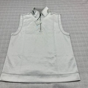Hickey Freeman Vest Mens Medium Quarter Zip Pullover Grey Golf Casual New - Picture 1 of 12