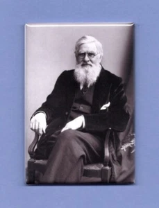 ALFRED RUSSEL WALLACE *2X3 FRIDGE MAGNET* AUTHOR EVOLUTION SCIENTIST SPECIATION - Picture 1 of 2