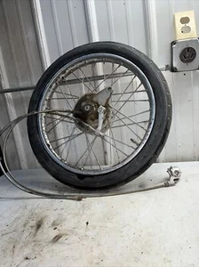 1966-69 Honda C90 CM91 CM90 Cm91 C90 Cm90 Cub Front Wheel Tire Axle Oem - Picture 1 of 8