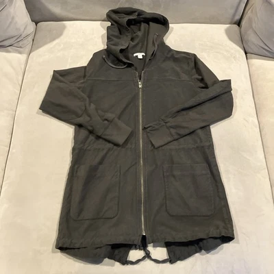 James Perse - Chaqueta utilitaria gris cremallera completa - Cintura con cordón - Capucha - Para mujer 2/M Foto 1 de 4