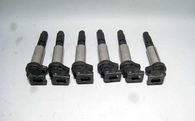 BMW E46 Set of 6 Ignition Coil 2002-2010 M54 M56 N62 N62N N73 OEM USED - Image 1 of 4