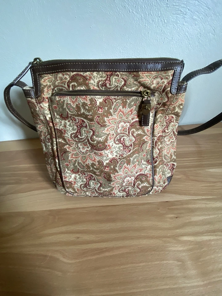 Relic Brown Paisley Small Adjustable Strap Crossbody Purse Shoulder Bag - Image 1 of 4