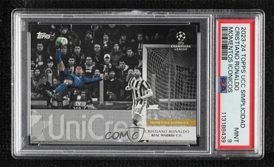 2023-24 Topps Simplicidad UEFA Club Competitions Cristiano Ronaldo PSA 9 MINT - Bild 1 von 2