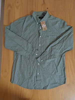 DOCKERS Mens Medium Green Check THE EASY CARE SHIRT New NWT - Image 1 of 2