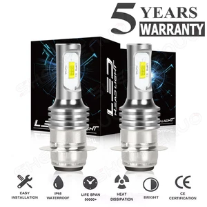 Headlights for Honda TRX 250 RECON 300 400 450 6000K White 2X LED Bulb H6M - Foto 1 di 13