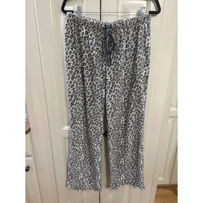 Женские брюки для отдыха Covington леопардовый принт мягкий флис размер большой - Изображение 1 из 4