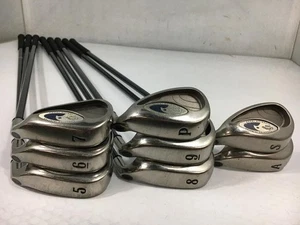 Callaway Great Big Bertha Hawk Eye Titanium Iron Set 8pcs 5-PW-AW-SW Flex R - Picture 1 of 4