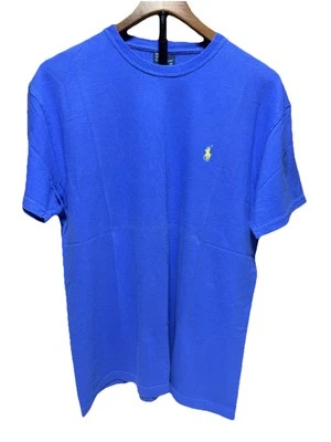 Ralph Lauren Polo Azul Cuello Redondo Talla Mediana Camiseta Básica Clásica Poni Foto 1 de 4