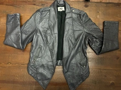 Jack by BB Dakota куртка женский размер M искусственной кожи серый мотоциклиста куртка - Изображение 1 из 4