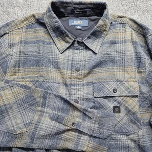 Roark Nordsman Hemdjacke grau gold kariert Druckknopf Flanell Herren M - Bild 1 von 8