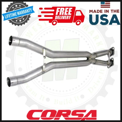 Tubo X Corsa 3,0" | Se adapta a Chevrolet Corvette C6 Z06 y ZR1 2006-2011 7,0 L/6,2 L V8 Foto 1 de 4