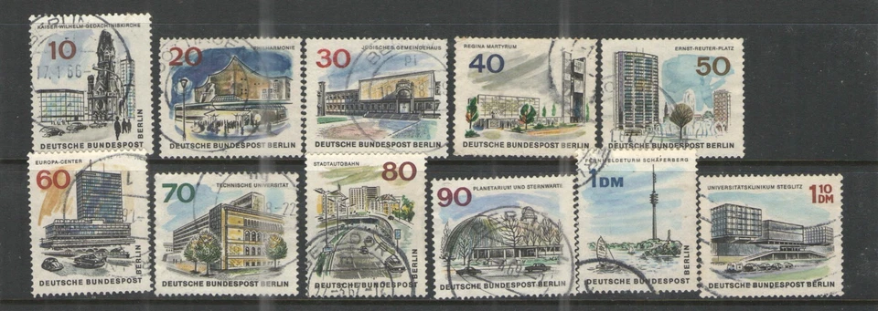 Germany - Deutsche Bundespost Berlin 1965-66 Sc# 9N223-234 Used VG - New Berlin - Image 1 of 1