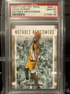2007 Fleer Hit Pros. Kevin Durant Notable Newcomers #NN-1 PSA 10 - Picture 1 of 2