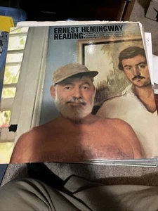 ERNEST HEMINGWAY READING RECORD LP  - Picture 1 of 3