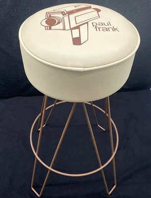 Paul Frank De Colección Cámara de Cine Diseño Gráfico Retro Taburete Giratorio Base de Acero RARO Foto 1 de 4