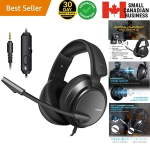 Gaming Headset Over Ear Stereo Clear Sound Noise Cancelling Mic PC PS4 Xbox - Picture 1 of 10