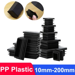 Square & Rectangle Plastic End Caps Blanking Plugs Tube Inserts Multiple Sizes - Picture 1 of 70