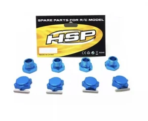 HSP 94762 94886 Dust Cover Tire Nuts 17mm Aluminium Alloy Adapter Rc Car 1/8 - Picture 1 of 2