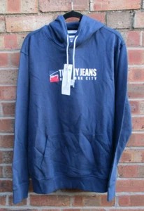 Tommy Jeans Hoody Athletics New York Hoodie XL 46" Chest Navy New With Tags - Picture 1 of 17