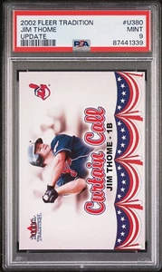2002 FLEER TRADITION UPDATE #U380 JIM THOME PSA 9 MINT HOF CLEVELAND INDIANS - Picture 1 of 2