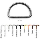 D Rings Metal Loops buckles 10 15 20 25 30 35 40 50 mm webbing Bag straps dog