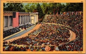 GREEK THEATRE University of California BERKELEY, CA linen unused Postcard - Picture 1 of 2
