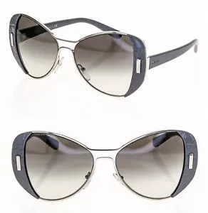 PRADA MOD Geometric PR60SS Gray Silver Orange Metal Gradient Sunglasses 60S - Picture 1 of 9