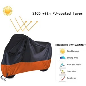 Cubierta de motocicleta impermeable para moto exterior lluvia polvo sol scooter protector XXXXL - Imagen 1 de 55