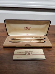 Ballpoint Pen & Pencil Cross 10 kt. Gold Filled Case Collector's  - Picture 1 of 12