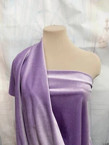 STRETCH SPANDEX VELVET LILAC PURPLE BTY HOLIDAY, FORMAL WEAR, PAGEANT,DANCE - Picture 1 of 3