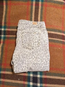 Jordache Sz 18 Leopard Print Skinny Crop Pants Jeans Vtg - Picture 1 of 8