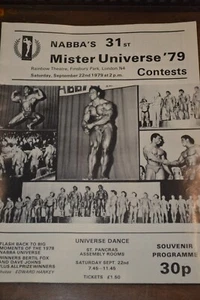 NABBA MISTER UNIVERSE OFFICIAL PROGRAMME 1979 - NABBA'S 31st MR UNIVERSE - Picture 1 of 1