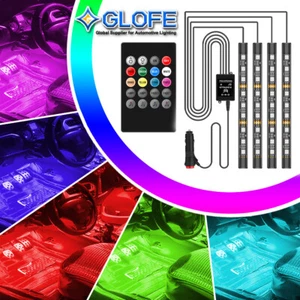 4x Full Color LED Interior Car Kit Under Dash Foot Floor Seats Accent Lighting - Picture 1 of 9