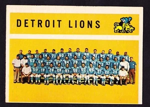 1960 TOPPS #50 DETROIT LIONS TEAM CARD W/DICK LeBEAU & ALEX KARRAS UNMARKED - Picture 1 of 2