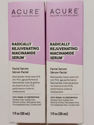 2x Suero de niacinamida radicalmente rejuvenecedor Acure con aloe 100 % vegano 1 fl oz Foto 1 de 4
