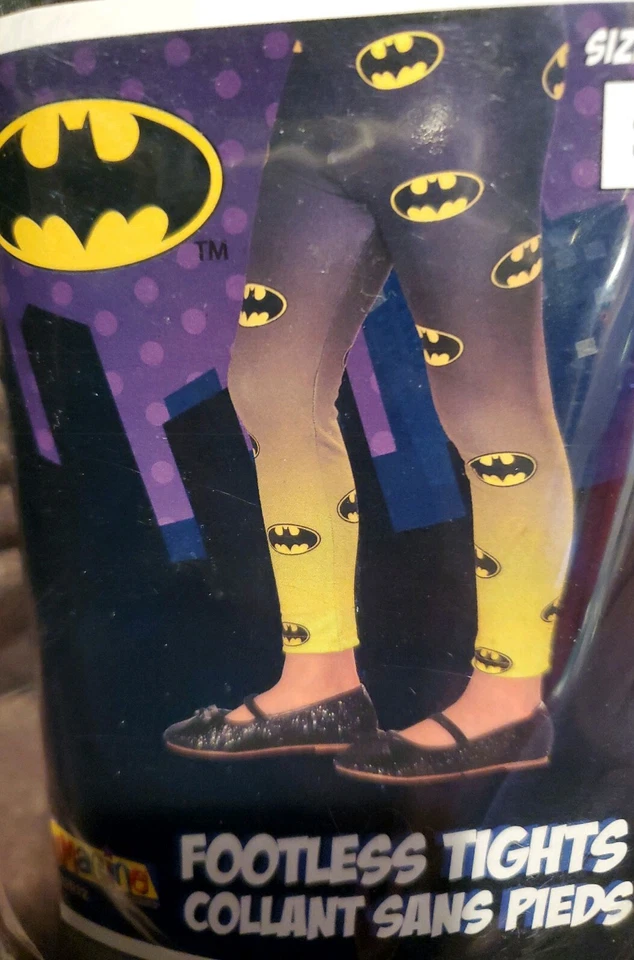 BAT-GIRL Footless Tights - New in Package! Girls Size 4-6 Halloween Party Fun - Image 1 of 2
