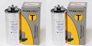 2X Titan Pro TRCFD355 HVAC Round Dual Motor Run Capacitor. 35/5 MFD/UF440/370 V - Picture 1 of 2