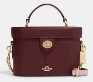 NUEVO CON ETIQUETAS Auténticos Bolsos Bandolera COACH Kay con Asa Superior CE629 Negro Cereza - Imagen 1 de 6