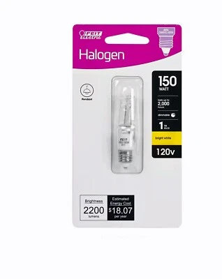 Feit Electric BPQ150/CL/MC/HDRP Dimmable T4 Bright White 150W Bulb Free US Ship - Image 1 of 2
