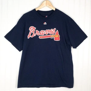 Atlanta Braves T Shirt Mens Size Large John Smoltz #29 Logo Short Sleeve Blue - Picture 1 of 4