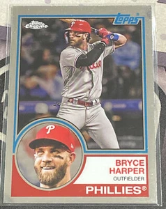 2023 Topps Chrome LIDS x Mitchell & Ness BRYCE HARPER #83-3 PHILLIES - Picture 1 of 2