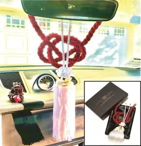 VIP Charm Junction Produce JDM Fusa White Kiku JP Knot Red Kin Tsuna Rope - Bild 1 von 10