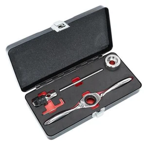 Sealey 5pc Bi-Directional Ratchet Tap and Die Holder Set Steel M3 - M12 - Picture 1 of 8