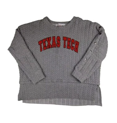 Women's Texas Tech Sz Large Flying Colors Braided Soft Snap Button Made In USA - Image 1 of 4