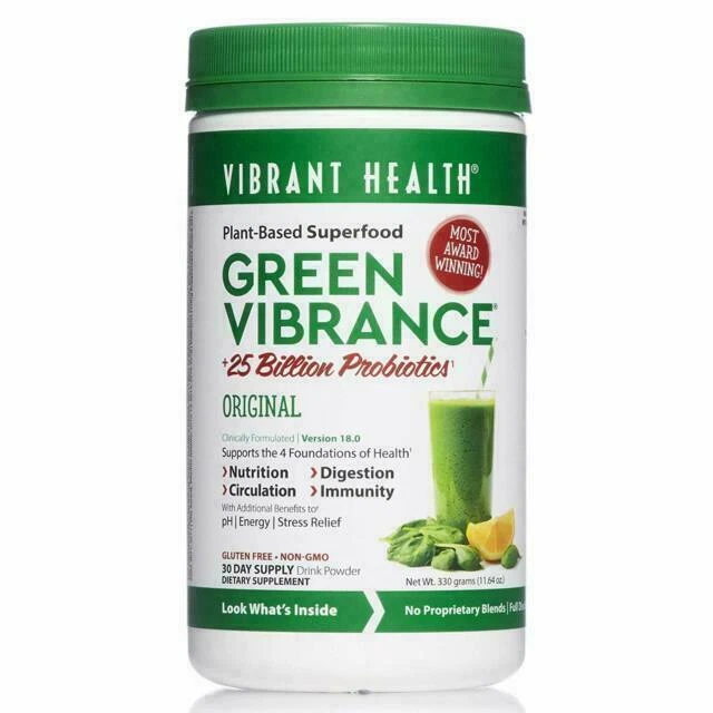 Vibrant Health Green Vibrance Plant-Based Daily Superfood - 30 Servings