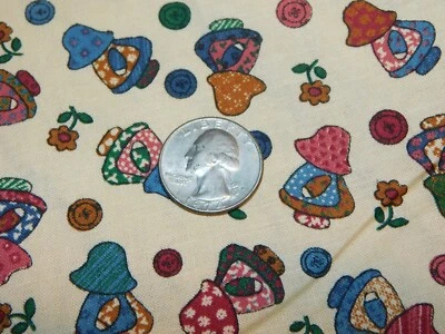 PEQUEÑOS EDREDONES DE TELA EDREDÓN 11 yardas GORRO DE SOL NIÑAS ALGODÓN TOSTADO DE COLECCIÓN AÑOS 90 1995 Foto 1 de 4