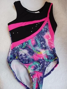 Freestyle By Danskin Black Pink Cosmic Dance Leotard, Girls Sz XS(4-5) - Picture 1 of 7