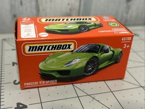 MATCHBOX in BOX POWER GRABS MBX PORSCHE 918 SPYDER GREEN 45/100 - Bild 1 von 4